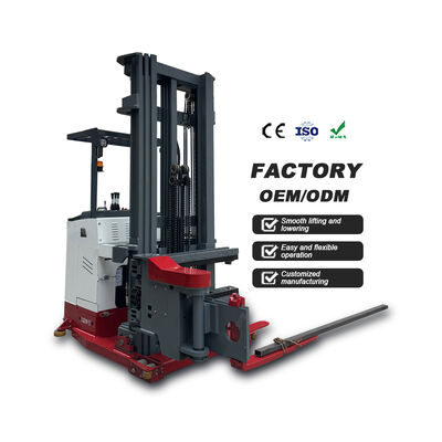 Chinese Factory Three Way Electric Forklift Stacker 1500kg 7m 9m All Electric Hydraulic Pallet Forward Forklift Truck