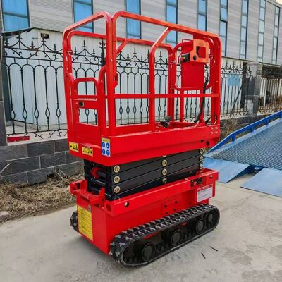 Automatic Electric Crawler Tracked 8m Scissor Lift Hydraulic Aerial Work Platform with CE ISO Certified Mobile Electric Scissor Lifting Platform