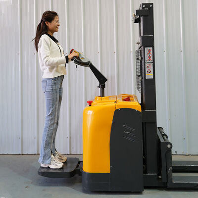 Electric Hydraulic Pallet Stacker 1 Ton 2 Tons 3000kg Lifting Height Standing Type Electric Hydraulic Forklift Lift Electric Pallet Stacker