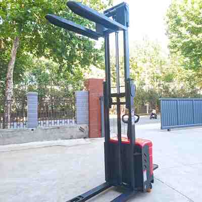 Double-lift Electric Hydraulic Pallet Stacker Lead-Acid Battery Hydraulic Side Shifter for High Capacity Narrow Aisle Applications Warehouses