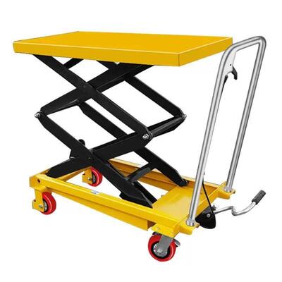 Portable 300KG 500KG Manual Hydraulic Scissor Lift Platform Flatbed Trolley Mini Mobile Steel Material Shopping Storage Use OEM
