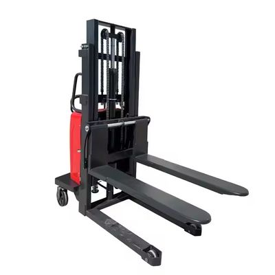1000kg 1500kg 2000kg Semi Electric Pallet Truck Forklift Stacker New Condition For Retail Restaurant Industries Hydraulic Pump Core
