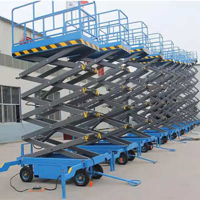 Hydraulic Semi Electric Scissor Lift Man Aerial Work Platform Hydraulic Mobile Electric Scissor Lifting Platform