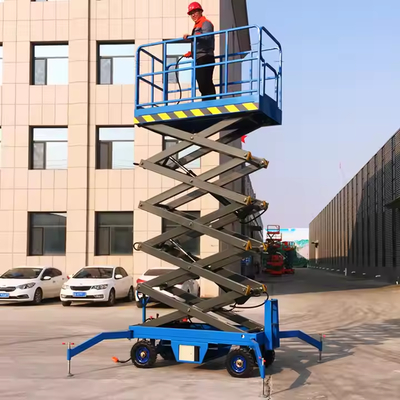 4-18m Semi Electric Lift Table Aerial Work Electric Scissor Lifting Mobile Hydraulic Vertical Scissor Lift Platform