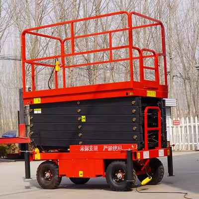 Hydraulic Semi Electric Scissor Lift Man Aerial Work Platform Hydraulic Mobile Electric Scissor Lifting Platform