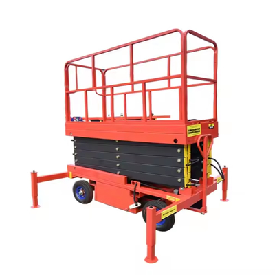 8m 10m 12m Mobile Scissor Lift Aerial Work Platform Hydraulic Semi Electric Scissor Lifting Platform