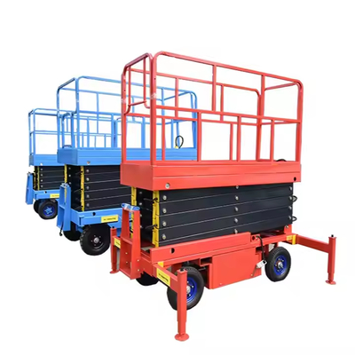 8m 10m 12m Mobile Scissor Lift Aerial Work Platform Hydraulic Semi Electric Scissor Lifting Platform