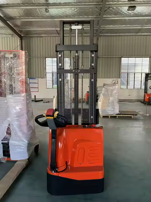 Full Electric Self Loading Forklift Walking Type 1 Ton 2 Ton 1.6m Electric Hydraulic Pallet Stacker
