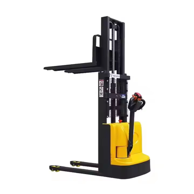 Full Electric Pallet Stacker 2000kg 3000mm Capacity Loading Hydraulic Walking Forklift With Charging Battery