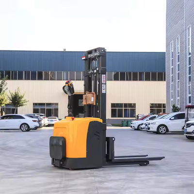 Full Electric Pallet Stacker 2000kg 3000mm Capacity Loading Hydraulic Walking Forklift With Charging Battery