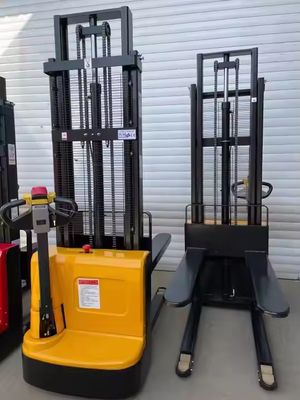 Adjustable Fork Walking Electric Stacker 2 Ton 3500mm Straddle Leg Hydraulic Pallet Lift Forklift Stacker
