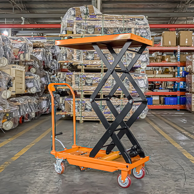 Custom Movable Manual Hydraulic Lifting Scissors Platform 1000mm 800kg Hydraulic Lift Hand Manual Lift Tables