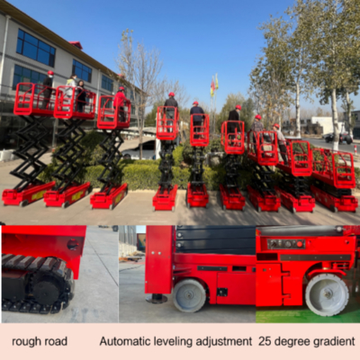 8m 10m 12m Portable Scissor Lift Elevator Movable Self propelled Hydraulic Aerial Work Lifting Platform