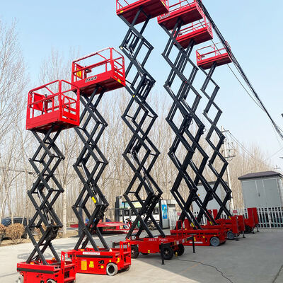 Warehouse Self Propelled Hydraulic Scissor Lift 10m 12m Electric Mobile Aerial Work Platform for Logistics Handling
