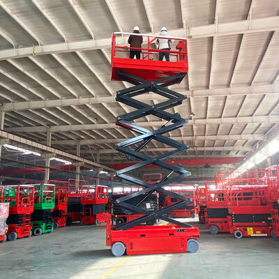 Warehouse Self Propelled Hydraulic Scissor Lift 10m 12m Electric Mobile Aerial Work Platform for Logistics Handling