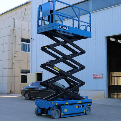 Mini Type Electric Aerial Working Scissor Lifting Platform 4m 6m 8m Traction Mobile Lifter Scaffolding 300kg Hydraulic Scissor Lifting Platforms