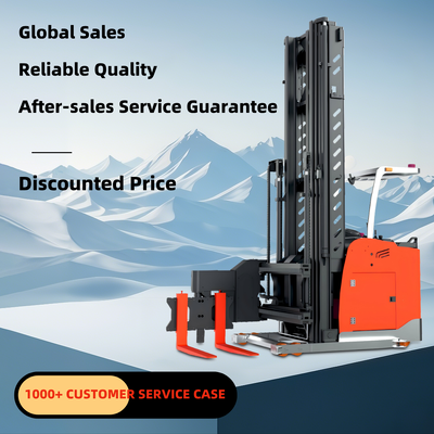 3-way Forklift Very Narrow Aisle Lifter 1000kg 1500kg Electric Stacker High Lifting Reach Truck for Warehousing Electric Forklift