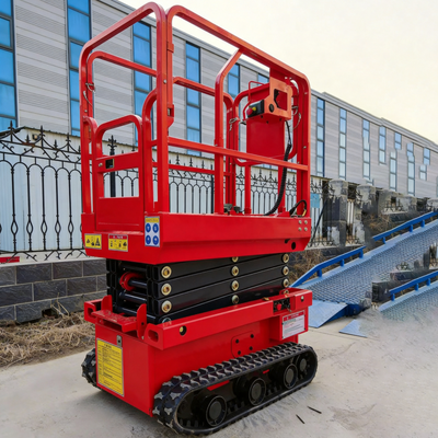 Automatic Electric Crawler Tracked 8m Scissor Lift Hydraulic Aerial Work Platform with CE ISO Certified Mobile Electric Scissor Lifting Platform