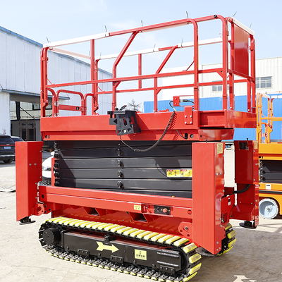 Automatic Electric Track Crawler Lifting Platform 6m 8m 10m Electric Hydraulic Self Propelled Mobile Aerial Work Scissor Lifting Platforms