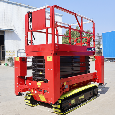 Automatic Electric Track Crawler Lifting Platform 6m 8m 10m Electric Hydraulic Self Propelled Mobile Aerial Work Scissor Lifting Platforms