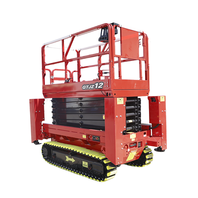 Aerial Working Hydraulic Crawler Mobile Scissor Lift Factory Price 4m 6m 8m 10m 12m Electric All Terrain Scissor Lift Platform