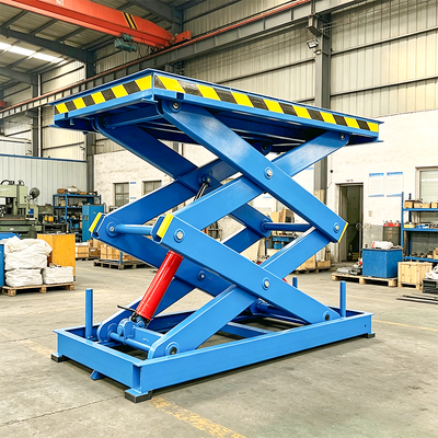 Hydraulic Stationary 1000kg 2000kg Scissor Lift Table Electric Powered Cargo Platform for Industrial Logistics and Factory Assembly
