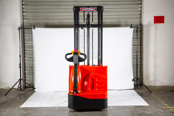 Cost-effective 1.5Ton Walking Type Electric Pallet Stacker up to 3M with Lead-acid Battery Forklift Electric Stacker