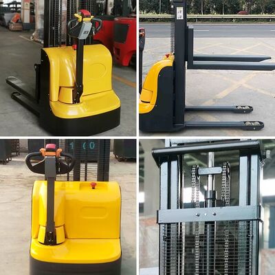 Electric 1500kg 2000kg Lift 3.5 Meters Walking Type Fully Electric Hydraulic Pallet Stacker Forklifts with CE Certification