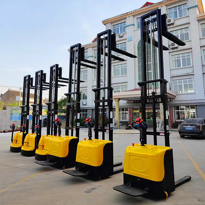 Electric 1500kg 2000kg Lift 3.5 Meters Walking Type Fully Electric Hydraulic Pallet Stacker Forklifts with CE Certification