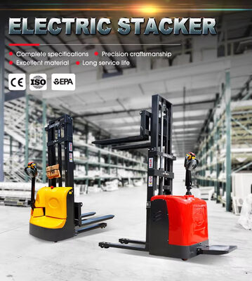 Electric Hydraulic Pallet Stacker 1 Ton 2 Tons 3000kg Lifting Height Standing Type Electric Hydraulic Forklift Lift Electric Pallet Stacker