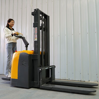 Electric Hydraulic Pallet Stacker 1 Ton 2 Tons 3000kg Lifting Height Standing Type Electric Hydraulic Forklift Lift Electric Pallet Stacker