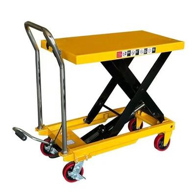 Warehouse Movable Hand Manual Scissor Lifting Platforms 500kg 800kg 1000kg 1500kg Hydraulic Hand Lift Tables Manual Lifting Tables