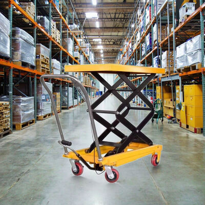 Warehouse Movable Hand Manual Scissor Lifting Platforms 500kg 800kg 1000kg 1500kg Hydraulic Hand Lift Tables Manual Lifting Tables