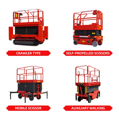 4M 6M 8M 10M 12M 14M Warehouse Electric 220V 380V Self Propelled Towable Scissor Lift Portable Aerial Work Platform Hydraulic Scissor Lifting Platforms