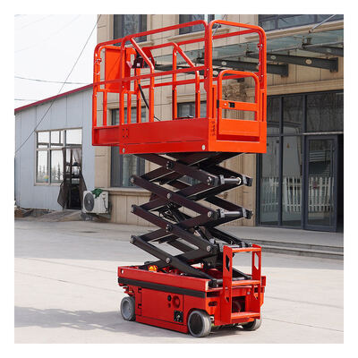 12 14 16 Meters 500Kg High Building Cleaning Scaffolding Hydraulic Self Propelled Electric Mobile Scissor Shear Fork Lift Aerial Work Platforms