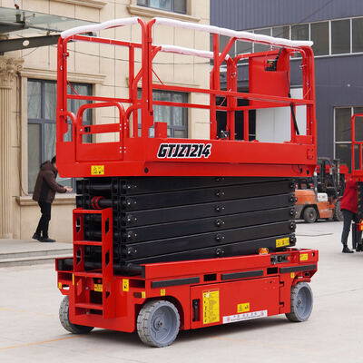 12 14 16 Meters 500Kg High Building Cleaning Scaffolding Hydraulic Self Propelled Electric Mobile Scissor Shear Fork Lift Aerial Work Platforms