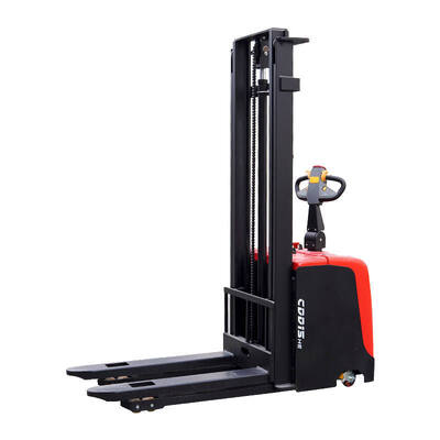 Pallet Stacker 2 Ton 2 Meter Walking Type Electric Hydraulic Self Loading Electric Pallet Stacker Full Electric 2000kg 3500mm Self Loading Forklifts