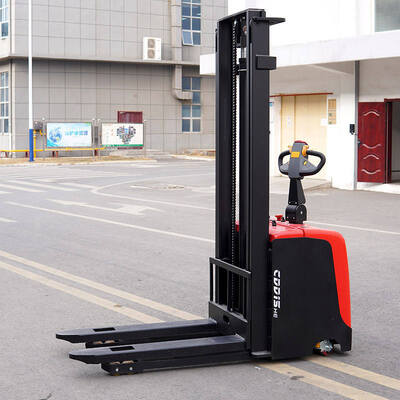Pallet Stacker 2 Ton 2 Meter Walking Type Electric Hydraulic Self Loading Electric Pallet Stacker Full Electric 2000kg 3500mm Self Loading Forklifts