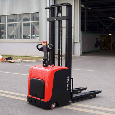 Pallet Stacker 2 Ton 2 Meter Walking Type Electric Hydraulic Self Loading Electric Pallet Stacker Full Electric 2000kg 3500mm Self Loading Forklifts