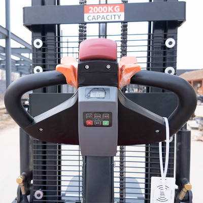 Stand 4M 2M Lift Height Stacker Forklifts Full Electric Self Lifter Hydraulic Pallet Stacker Pallet Truck 1-3T Equipped With Lead Acid Battery