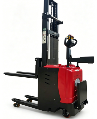 2T Double Pallet Lift Stand-on Electric Hydraulic Stacker 3m Lifting Full Electric Pallet Stacker For Factory Warehouse Cargo Handling