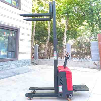 Double-lift Electric Hydraulic Pallet Stacker Lead-Acid Battery Hydraulic Side Shifter for High Capacity Narrow Aisle Applications Warehouses