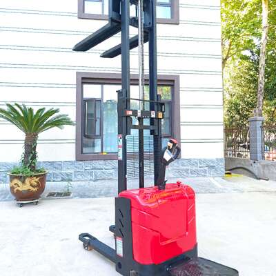 Double-lift Electric Hydraulic Pallet Stacker Lead-Acid Battery Hydraulic Side Shifter for High Capacity Narrow Aisle Applications Warehouses