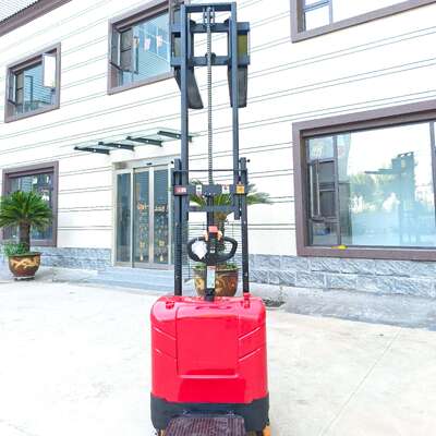 Double-lift Electric Hydraulic Pallet Stacker Lead-Acid Battery Hydraulic Side Shifter for High Capacity Narrow Aisle Applications Warehouses