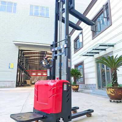 Double-lift Electric Hydraulic Pallet Stacker Lead-Acid Battery Hydraulic Side Shifter for High Capacity Narrow Aisle Applications Warehouses