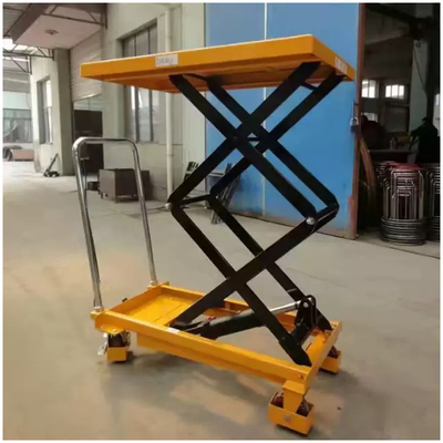 Portable 300KG 500KG Manual Hydraulic Scissor Lift Platform Flatbed Trolley Mini Mobile Steel Material Shopping Storage Use OEM