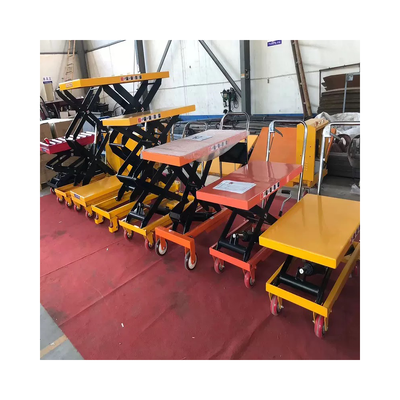 Portable 300KG 500KG Manual Hydraulic Scissor Lift Platform Flatbed Trolley Mini Mobile Steel Material Shopping Storage Use OEM