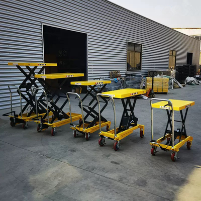 Portable 300KG 500KG Manual Hydraulic Scissor Lift Platform Flatbed Trolley Mini Mobile Steel Material Shopping Storage Use OEM