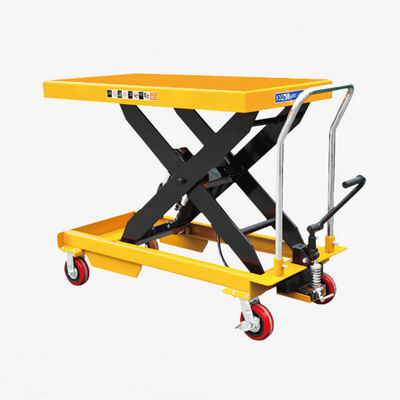 Factory Low Price Hand Lifting Platform 500kg Manual Mobile Hydraulic Scissor Lift Tables Truck 800kg