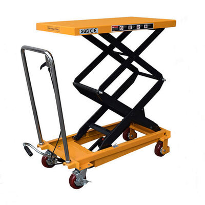 Factory Low Price Hand Lifting Platform 500kg Manual Mobile Hydraulic Scissor Lift Tables Truck 800kg
